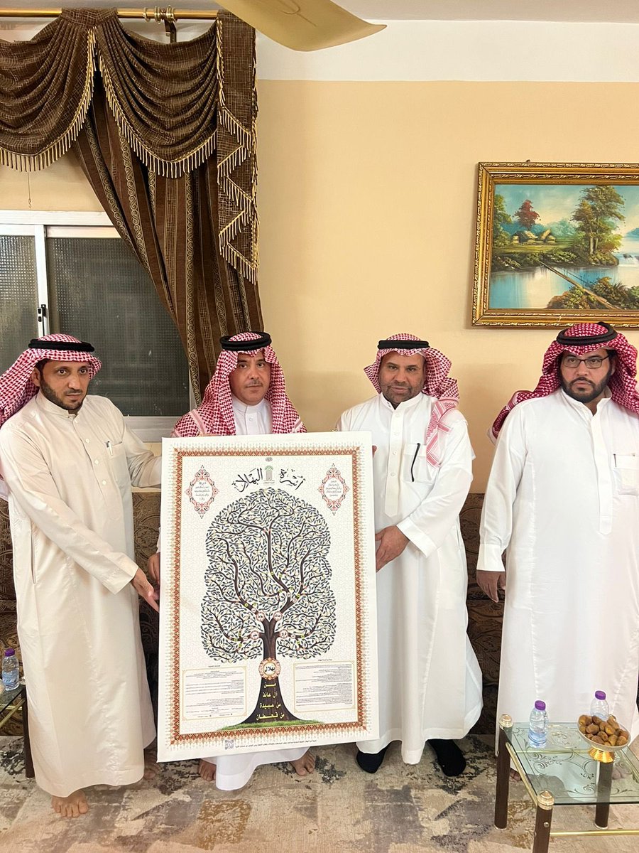 albahlall_news's tweet photo. #أخبار_أسرة_البهلال #أعيان #الأسره 
 #السعودية #الكويت #مصر
قام وفد من اللجان العاملة بزيارة لأبناء العم /
سليمان بن موسى بن أحمدالبهلال رحمه الله 
مغرب السبت الموافق ١٤٤٥/١٠/٤هـ تم خلالها تسليمهم نسخة خاصة من شجرة الأسرة للعام ١٤٤٥هـ  تكريماً وعرفاناً بجهودهم المباركة في مسيرة أسرتنا الكريمة