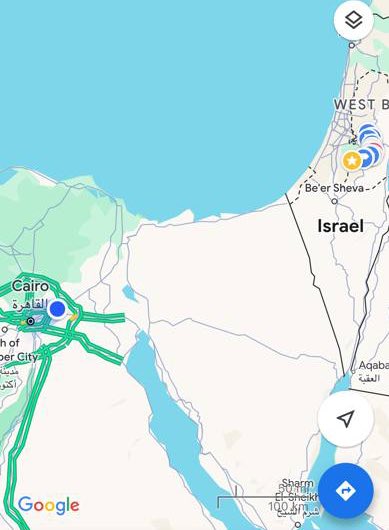 🇮🇱 GPS is jammed in Israel now, when opening Google Maps in Jerusalem it places you far far away.