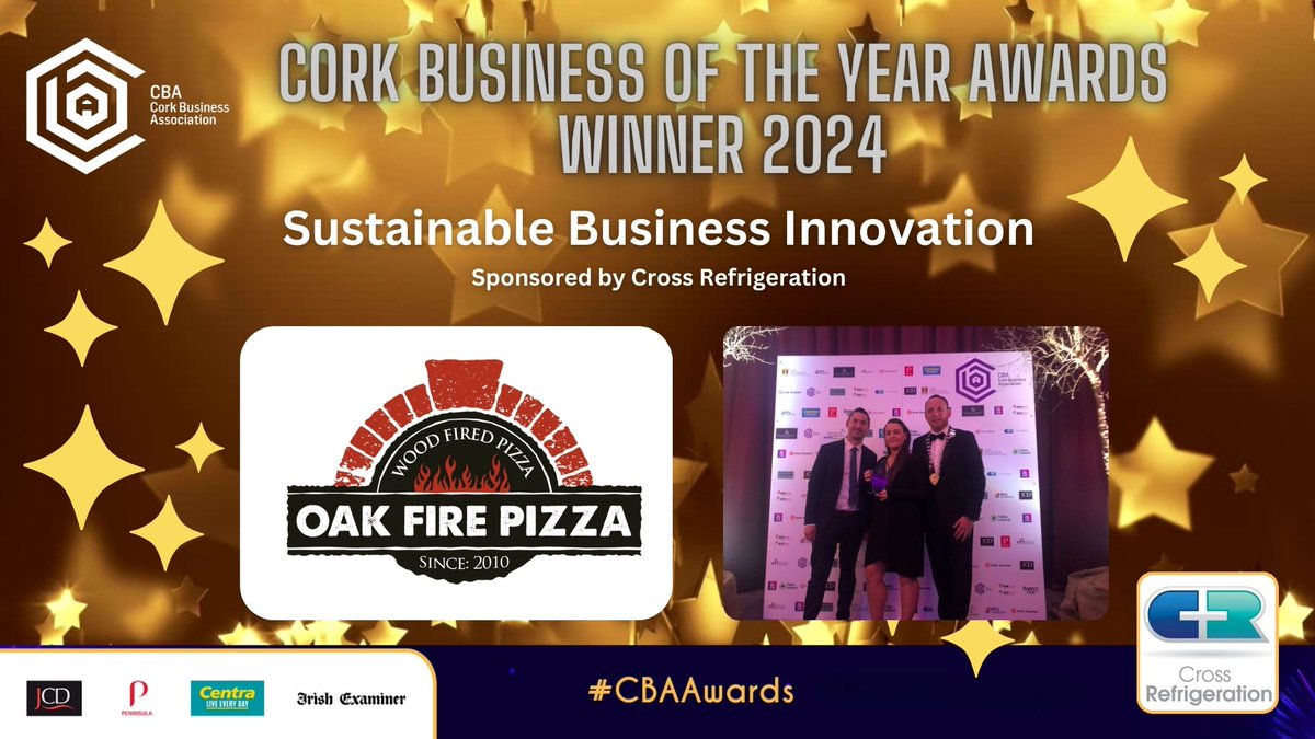 Congratulations!! @oakfirepizza winning Sustainable Business Innovation. Investing in Sustainability across all 5 locations resulting in eco-friendly operations. Well Deserved!
@examiner
@purecork
#CBAAwards
#Sustainability