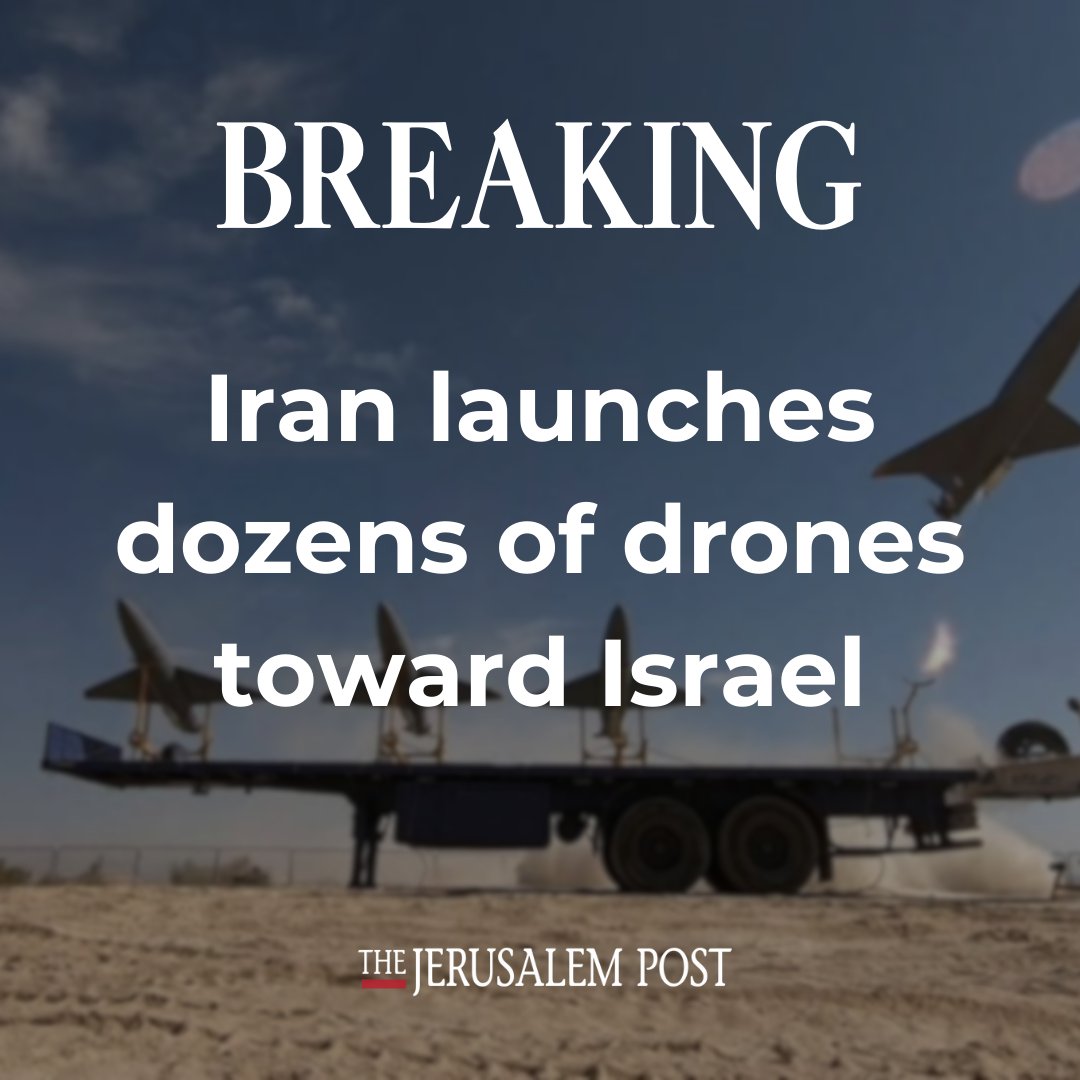 Iran launched dozens of drones directly from its territory against Israel on Saturday night, in a radical change from its usual use of proxies, the IDF has confirmed. Read more: jpost.com/breaking-news/…