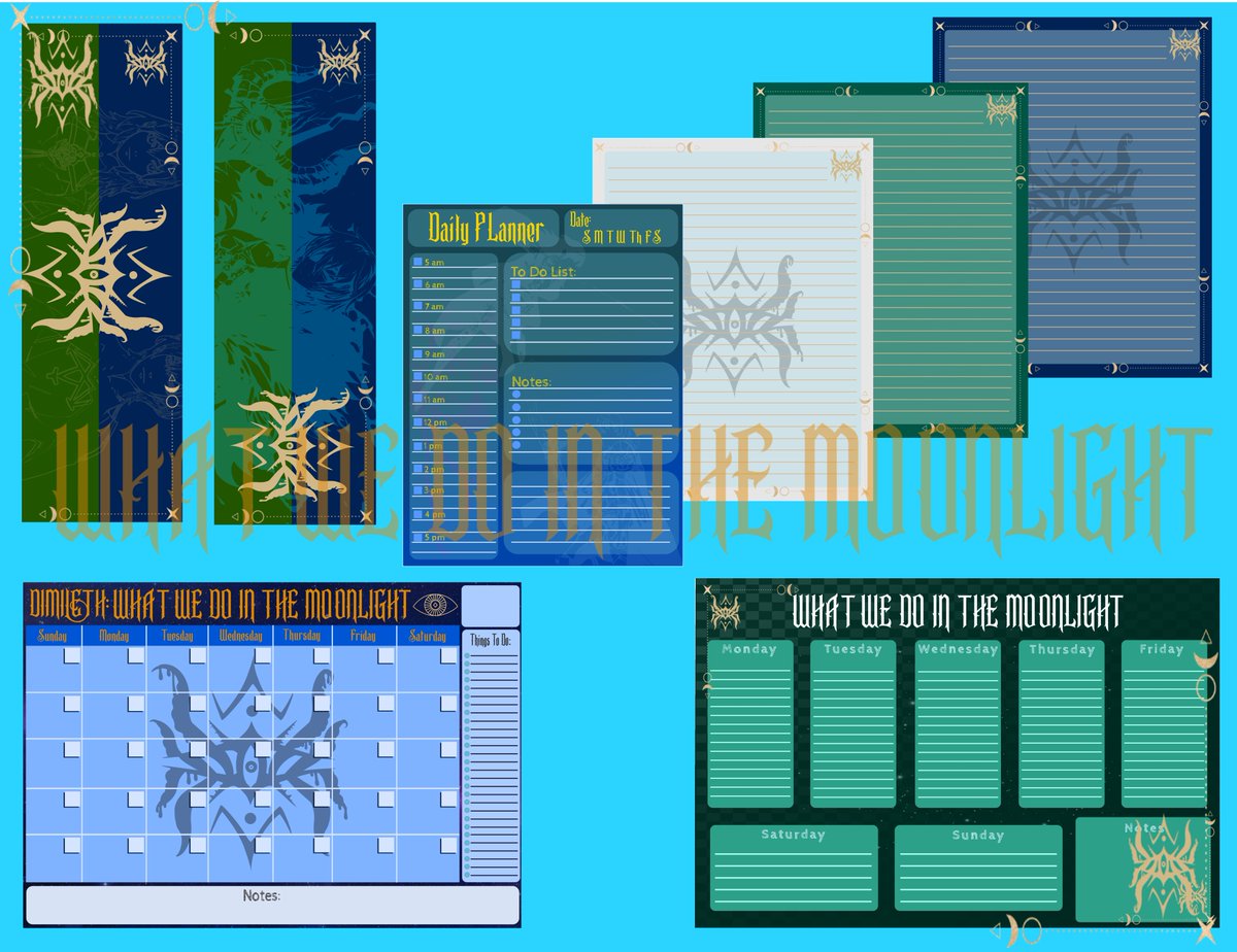 Sakura108645's tweet photo. I can finally post my pieces for the @Dimileth_WWDITM
I wrote, Fragmented Haunt, and created these amazing strikers and stationary/planners! It was an honor being part of the zine and hope you all enjoy it!

Fragmented Haunt: AO3: https://t.co/plXpdHFddS https://t.co/7tegJpjc3m