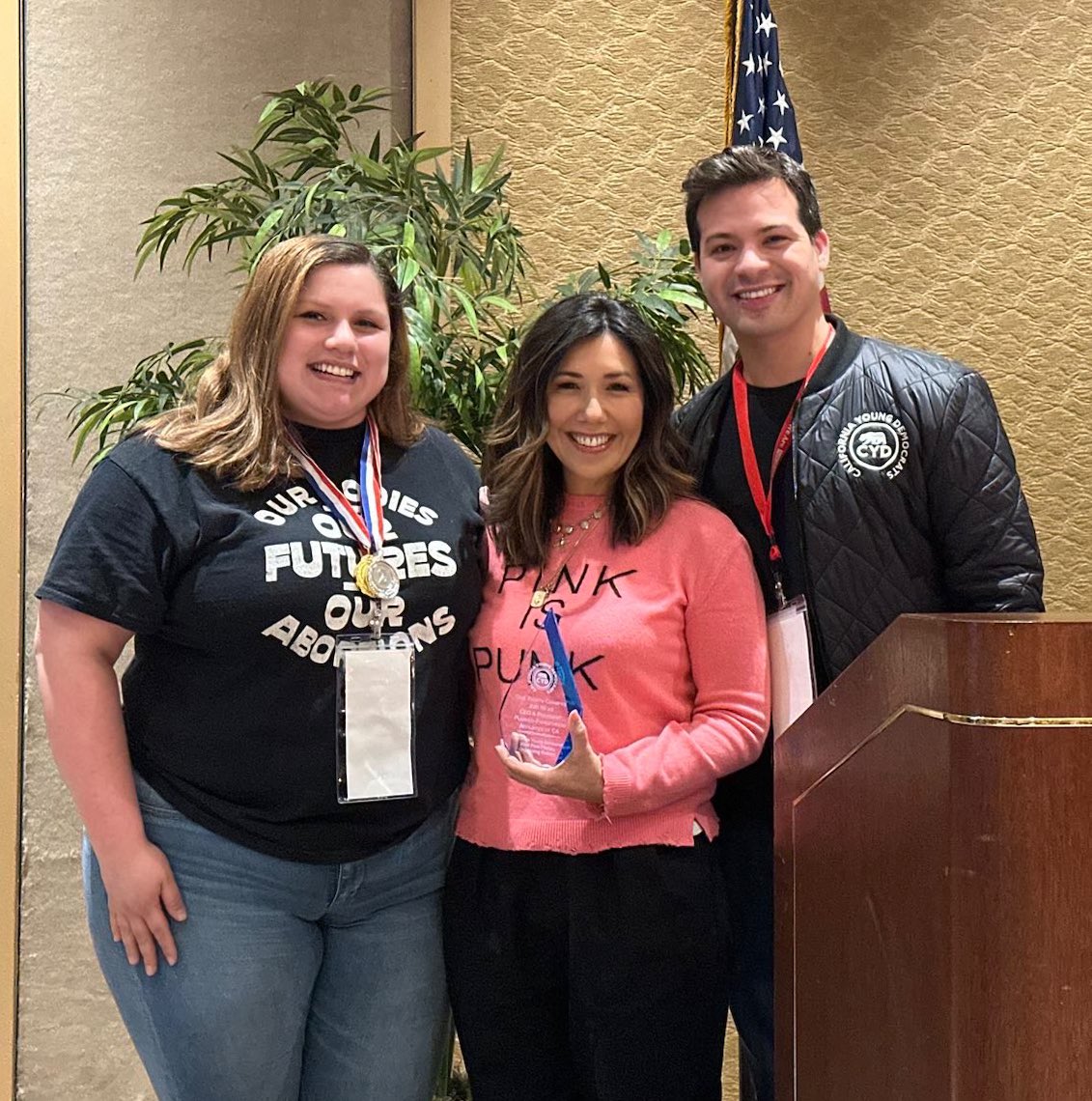At our Lake Tahoe Post-Primary Organizing Retreat, CYD North State Regional Director Maiya De La Rosa presented PPAC CEO and President Jodi Hicks with the Civil Rights Champion Award