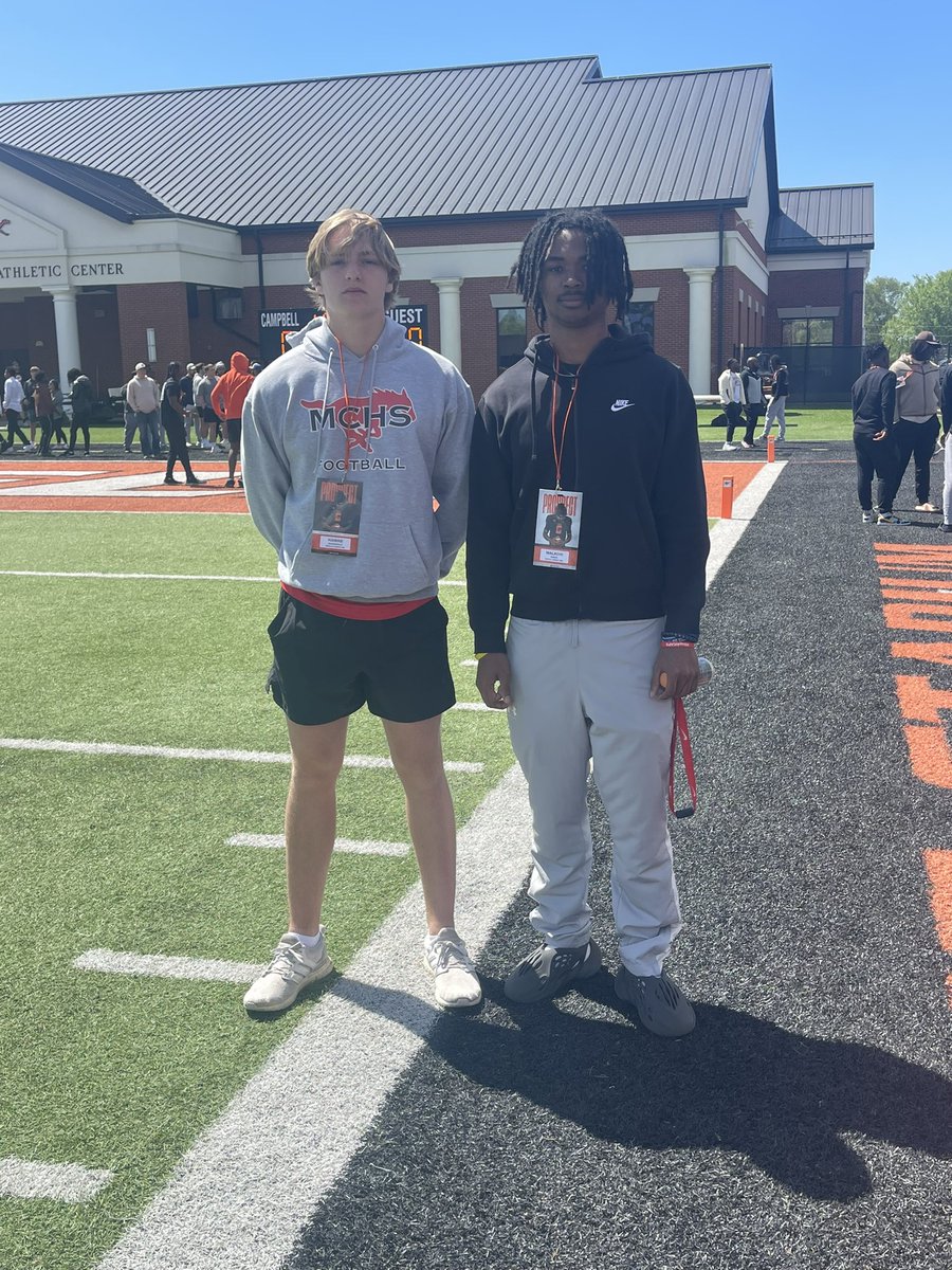 Thank you @PeterChungFB and @GoCamelsFB for the invite to your junior day today. I had a great time watching the spring game! @CoachJacobs40 #RollHumps