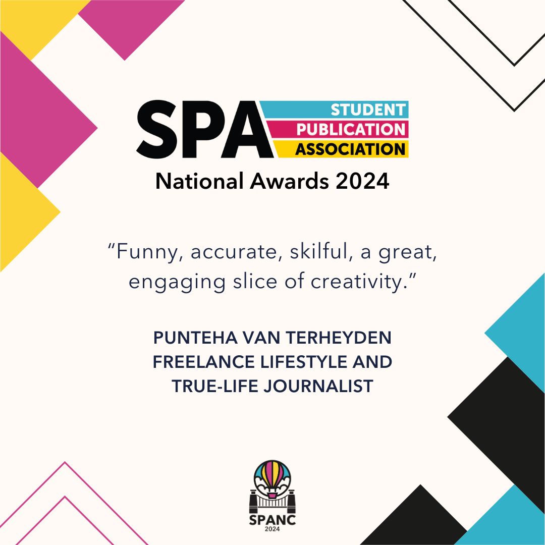 SPAJournalism's tweet photo. @vTFeatures @thesaintonline Highly commended in Best Creative Piece goes to Ben Scanlan, from @UCLCheeseGrater #SPANC24 https://t.co/qCHdL7Bq6v