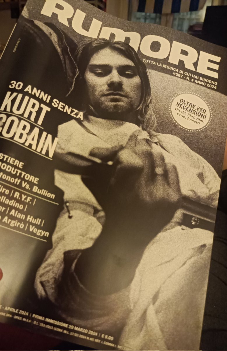 'Rumore' di aprile... #musica #kurtcobain #aprile #riviste @RumoreMagazine