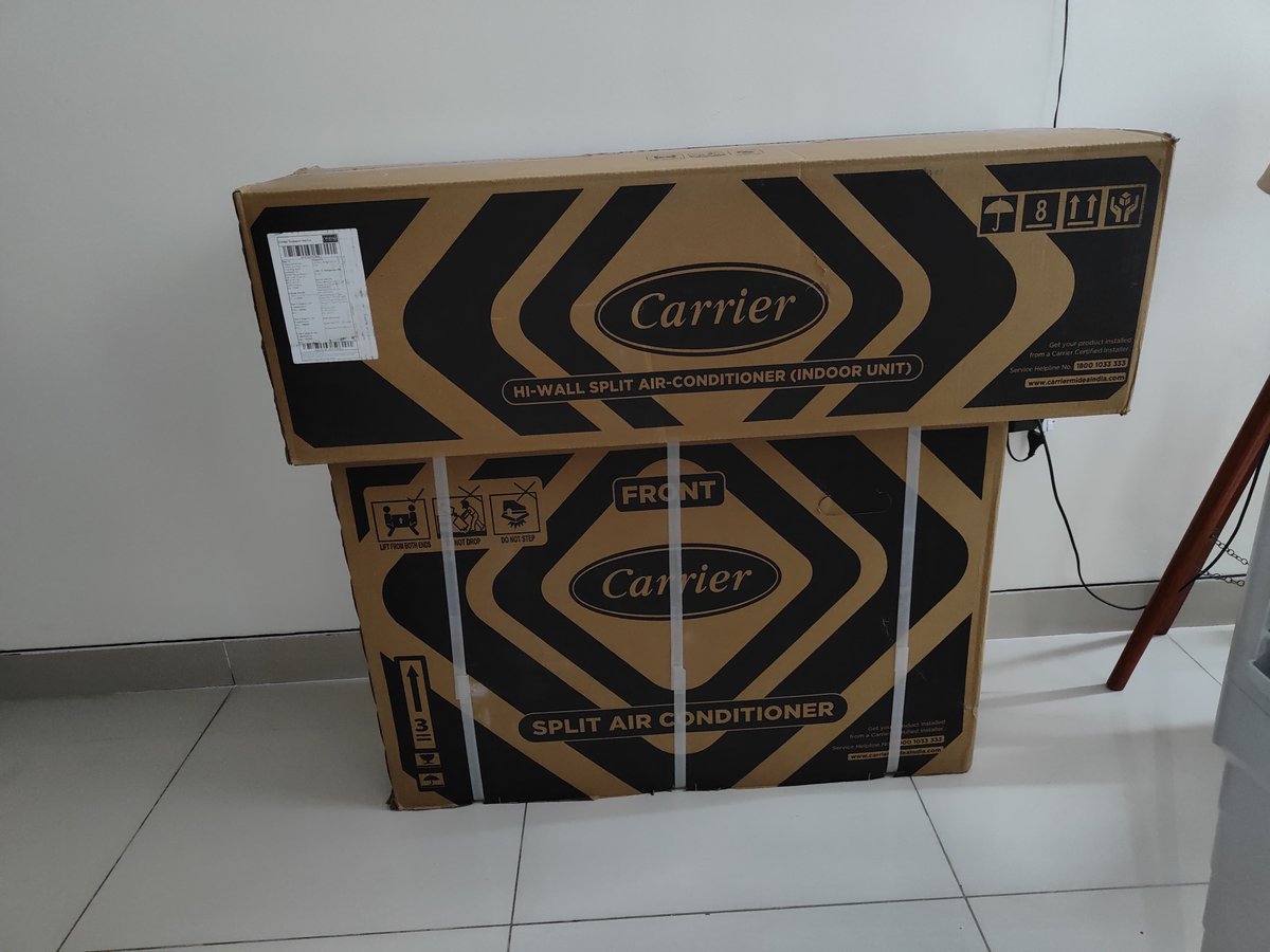 Such pathetic service from @carrier as they keep lying about requests being under process. This unit has been lying here for a week, worst 40K spent ever ! 

#carrier #splitac #unworthy #fakepromise #acservice #midea #useless #carriermidea #india #noshow #noresponse