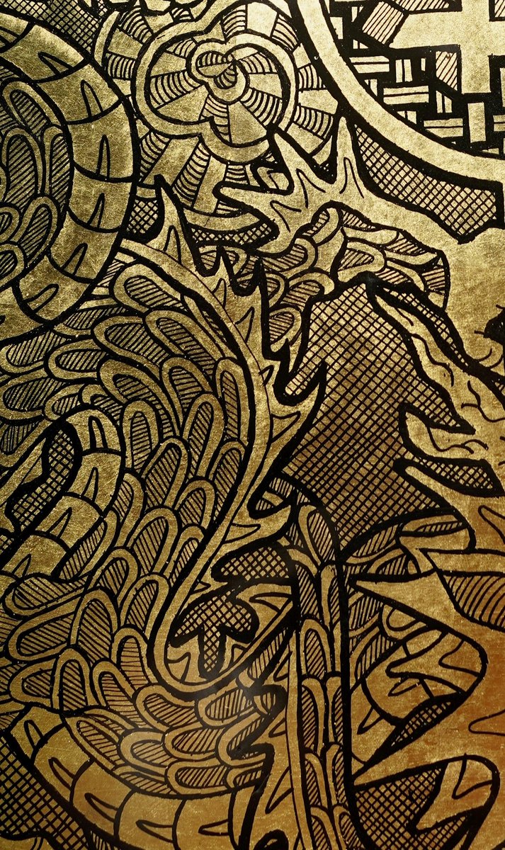 Two hours left to acquire authentic and one of a kind Stronghold art piece made of 24 carat gold leaf! 🐉 scarce.city/auctions/stron… @scarcedotcity @bitblockboom #bitcoin #art #Satoshi #Nakamoto #stronghold #golden #dragons