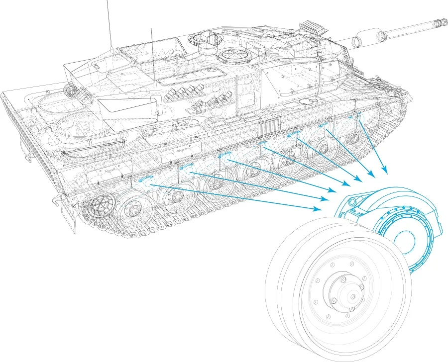 The Spanish company Piedrafita Systems, in consortium with Repack-S and IB Fischer CFD+Engineering GmbH, has developed a revolutionary hydropneumatic rotary suspension system for armored vehicles. 
The new system was designed for a number of existing MBT's without significant…