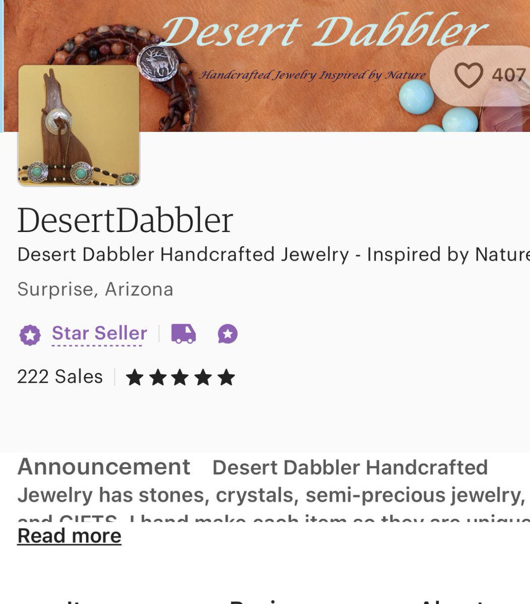 DesertDabbler's tweet photo. Just came back from vacation. Was able to get the Star Seller badge this month. Not easy for my small shop. Hope you’ll visit me at https://t.co/Zimc7eohdb https://t.co/N3zRfKYVF7
