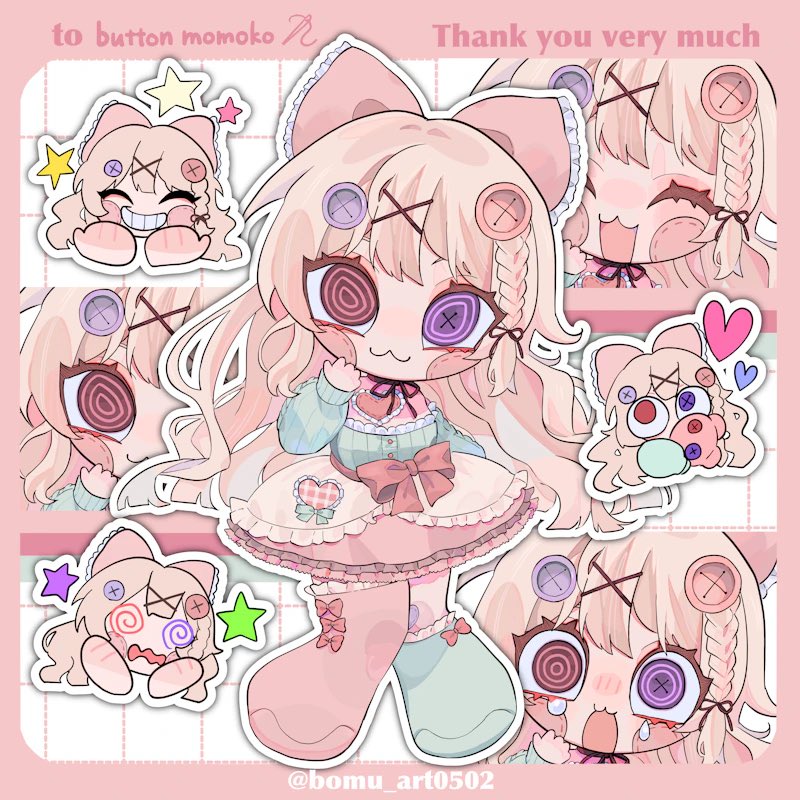 ButtonVtuber's tweet photo. hallo!!! waowaowaowao!! how’re u doin today, my dolls?? 🫶🏻🎀 

🫀 art: @bomu_art0502 
#buttonillust https://t.co/5fs3Ql6l1k