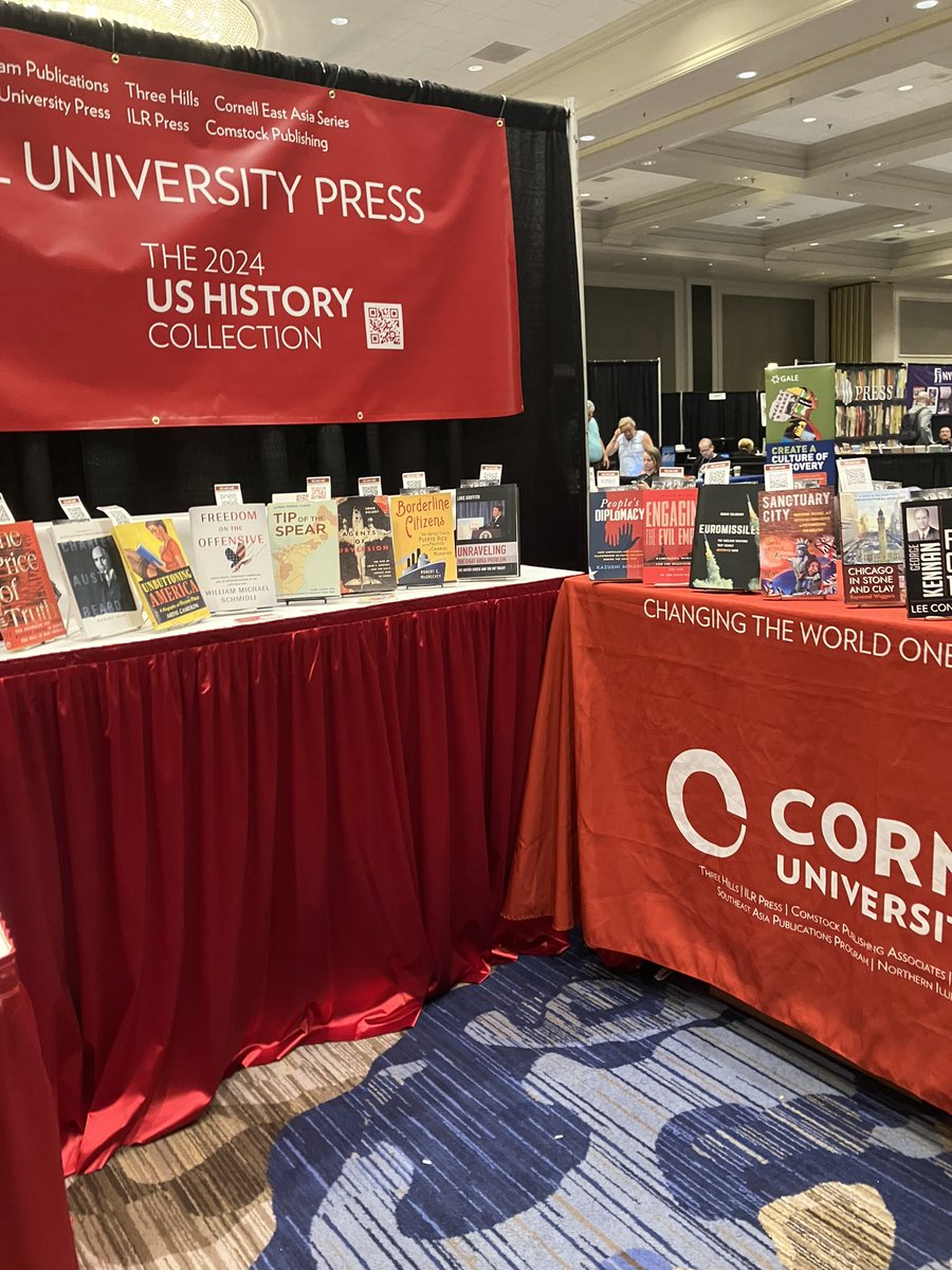 Some amazing books still left at the booth!  Free books for all! #oah2024 #cornellpress
