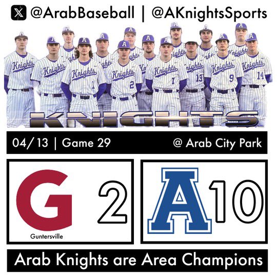 Arab High School Baseball (@ArabBaseball) on Twitter photo 2024-04-13 20:46:51