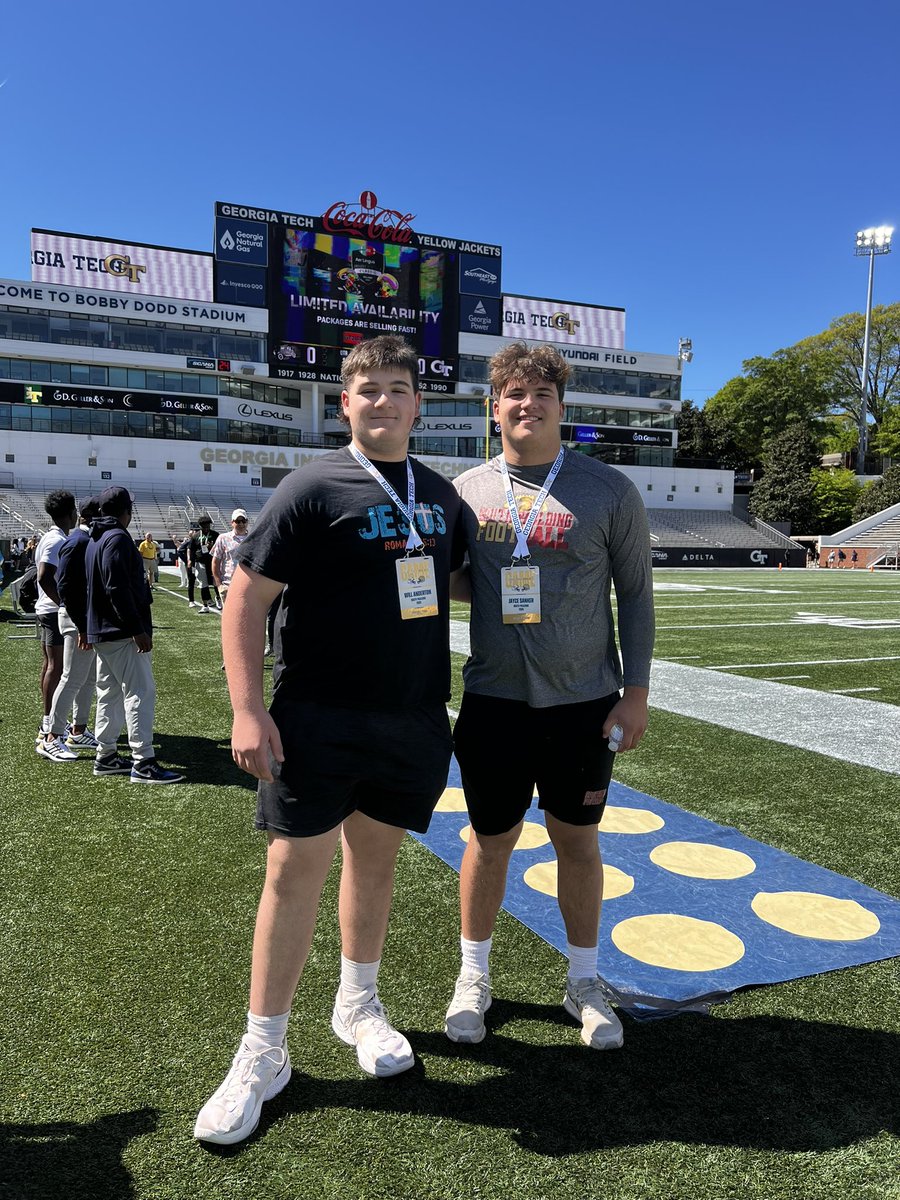 Had another great time today @GeorgiaTechFB !! Thank you @coacherrinjoe , @GeepWade & Coach Brent Key for this great opportunity!! They’re building in the flats👀👀 @najehwilk @coach_norv @Coach_KPope @RecruitGeorgia @NwGaFootball @bigka54 @Coach_Allen5 @_CoachLawson