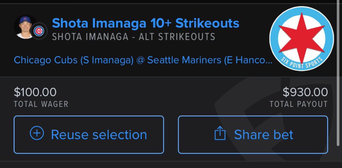 Let’s have some fun for Shōta bump day IF Shōta gets 10ks. I will randomly select one person and buy them a Shōta jersey. How do you enter?? 1.) Must be following @SixPointSports 2.) Must be following me 3.) Must retweet this post Good luck everyone and go CUBS 🔥🔥