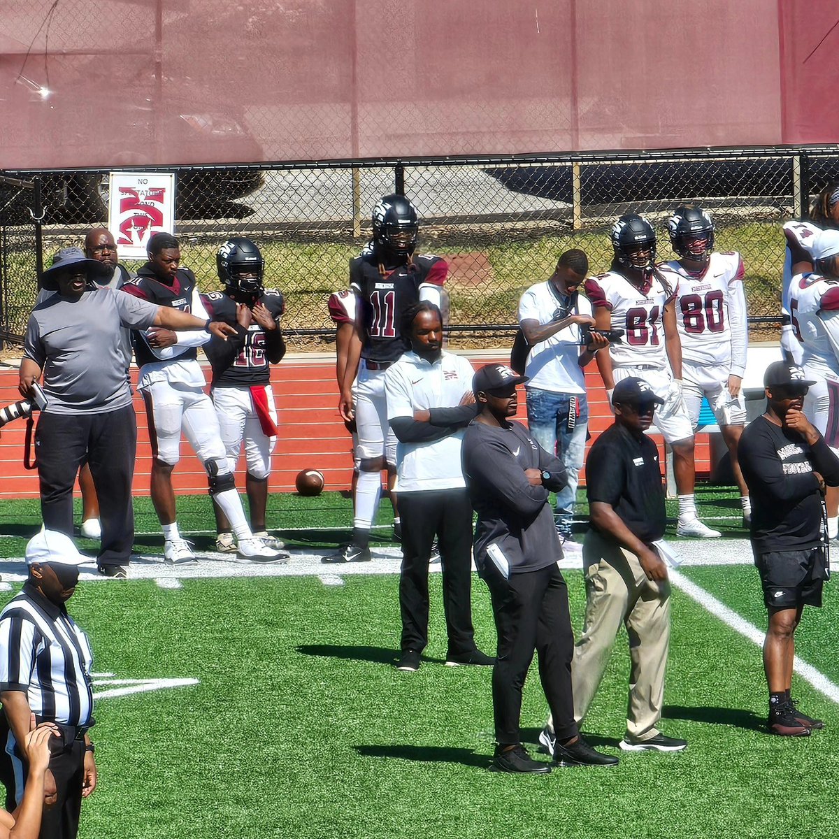 MsMaggie_T's tweet photo. The @AtlFalconsNtion crew is checking out Coach @coachmathis81 and his @MorehouseFB team at Spring Practice!!!!
Come out and support for the season this year!!!
#morehousefootball #terancemathis #atlantafalconsnation https://t.co/msVXzHcVSw