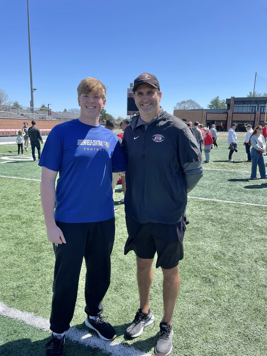 FrankTitus74's tweet photo. Had a great visit at @IndWesleyan_FB Thank you for the great hospitality Coaches! Excited to be back in the summer for some camps! @Brad9Allen @CoachJDutton @Coach__AT @Coach_Rode @travispalmer7_ @drewengels @CoachBacchusIWU https://t.co/IEdc0Rf0xX