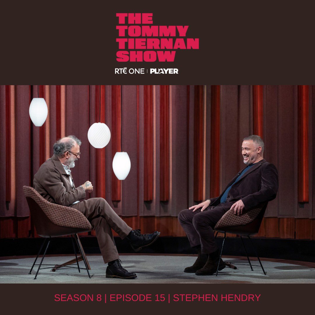 Tommy’s first guest tonight on ‘The Tommy Tiernan Show’ is snooker player Stephen Hendry

📺 Watch live now on @RTEOne or on the @RTEplayer rte.ie/player/onnow #TommyTiernanShow