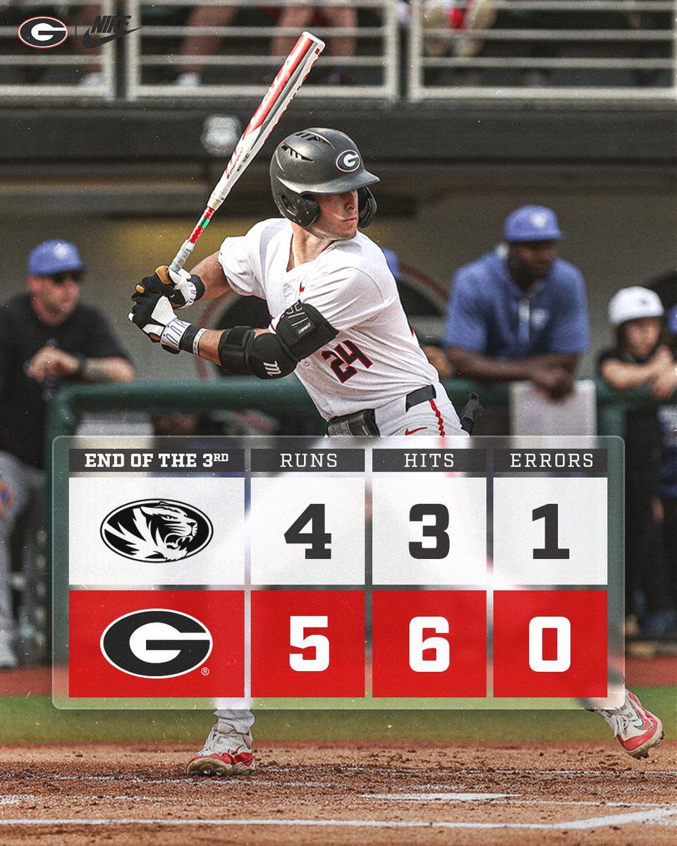The Dawgs have the lead after three. #GoDawgs