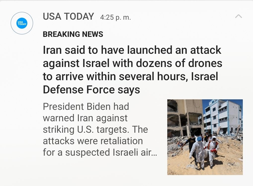 Todos los grandes medios corporativos de Occidente aseguran que #Irán ha lanzado un ataque con drones contra #Israel Todos citan como fuente al ejército israelí.