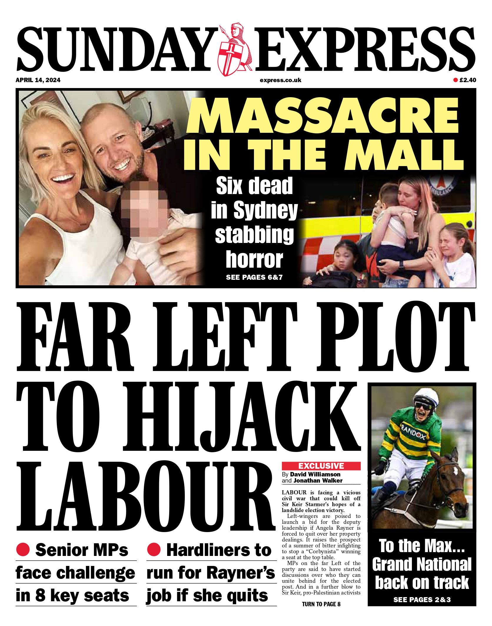 Sunday's front page: Far left plot to hijack Labour https://www.express.co.uk/news/politics/1888113/Labour-set-for-civil-war-if-Angela-Rayner-forced-to-quit