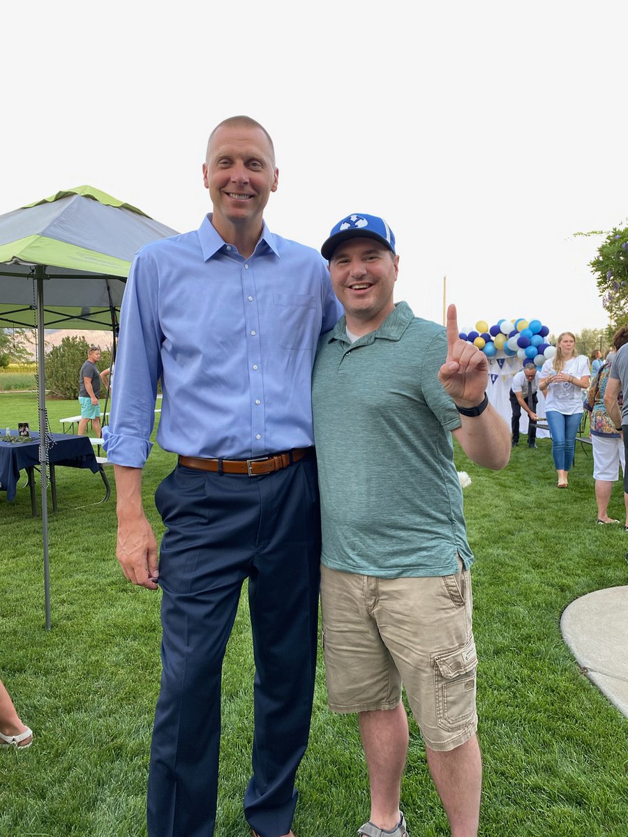 joyfuljo1949's tweet photo. @ryanlemond My BYU alum nephew with our new coach!
He hates to see him go, but is an avid UK fan (born in Lexington) and thrilled Mark is returning to the Bluegrass. https://t.co/dMiOKdlx8P