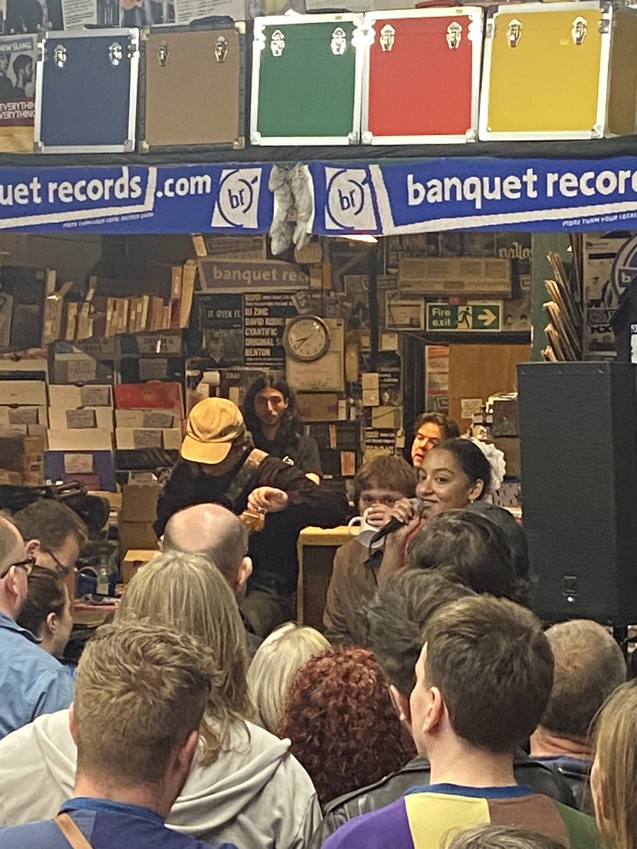 That was very fab….in-store at @BanquetRecords with @Englishteac_her for album launch and signing. Sounding ace. Booked for Shepherds Bush in November…