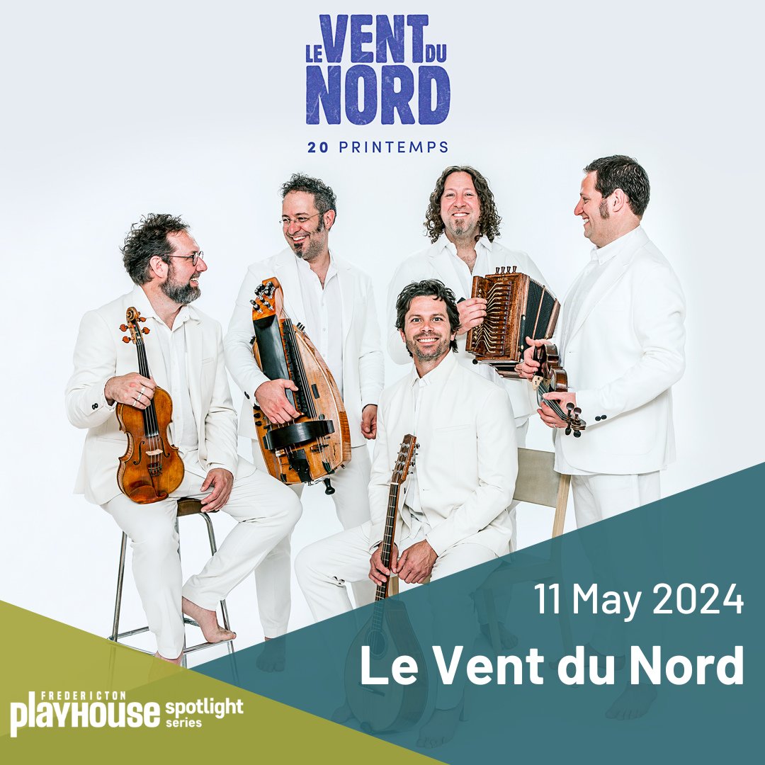 Fredericton Playhouse (@fredplayhouse) on Twitter photo One month until <a href="/leventdunord/">Le Vent du Nord</a> blows through town! 🎻For foot stomping trad music with innovative modern twists, you'll want to catch this internationally celebrated Québécois band.
Snag your tickets today: bit.ly/43ABOIf One month until <a href="/leventdunord/">Le Vent du Nord</a> blows through town! 🎻For foot stomping trad music with innovative modern twists, you'll want to catch this internationally celebrated Québécois band.
Snag your tickets today: bit.ly/43ABOIf