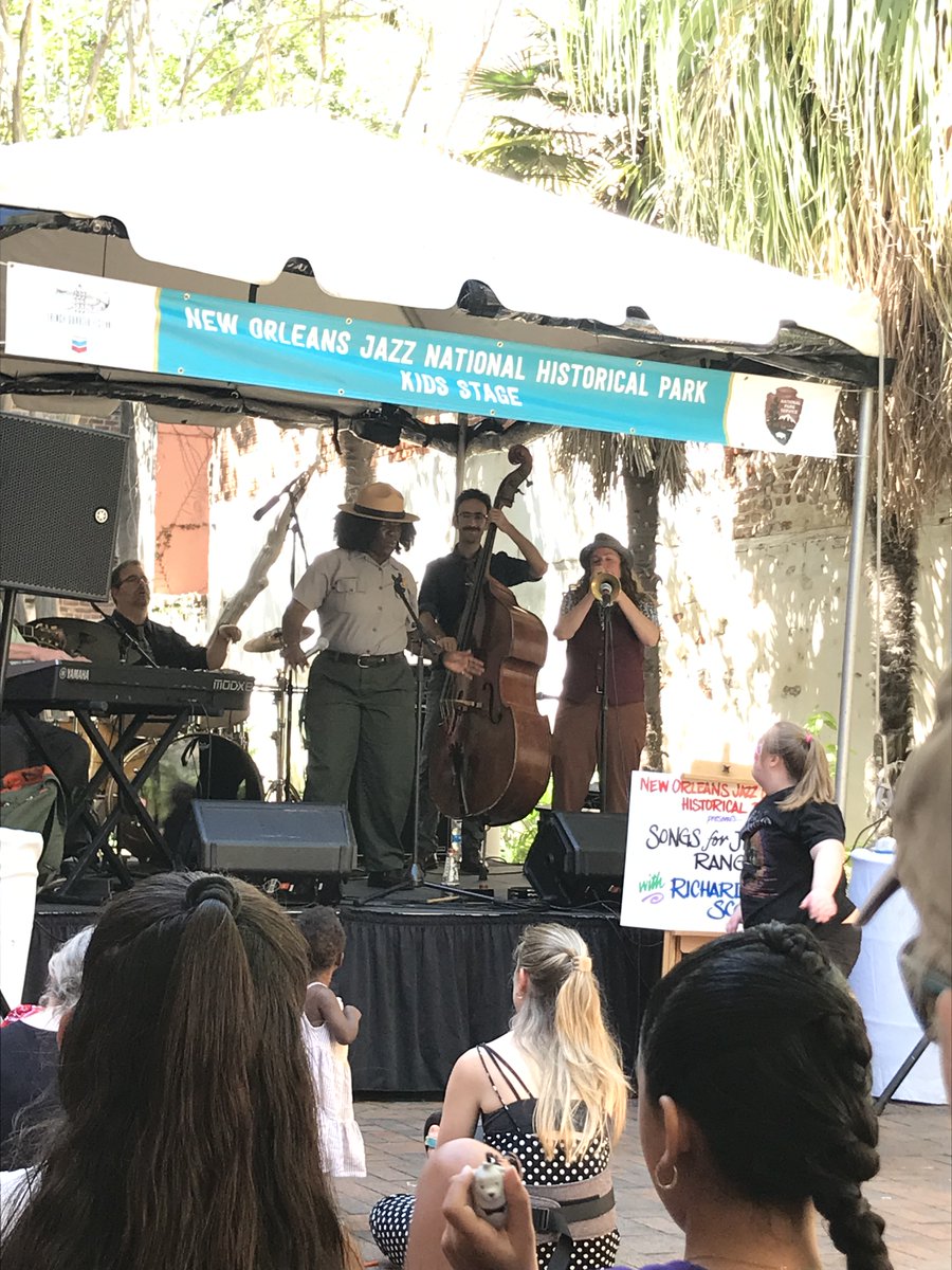 A jazz band partially made up of NPS rangers?! Yes please! #OAH24 #fqfest