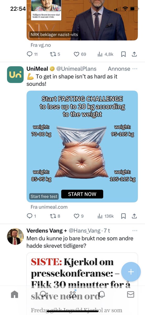 Herregud, Internett. Slutt å vis meg forstyrrende reklamer for hvordan jeg kan slutte å spise for å gå ned i vekt. Jeg vil verken slutte å spise eller gå ned i vekt. Og jeg vil i alle fall ikke se sånne bilder