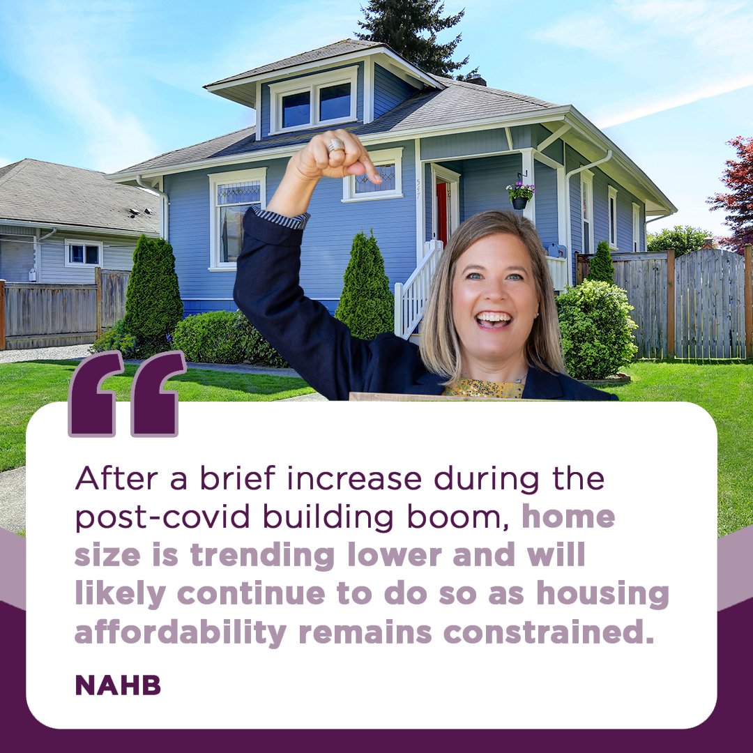 🏡✨ Exciting news in housing! 📉 New data shows smaller homes are trending, opening doors to budget-friendly options. 💼💡 Let's explore with local builders! 🤝 As your trusted agent, I'll guide you through this market shift. 🌟 #melissamorgan #realestate #HousingTrends