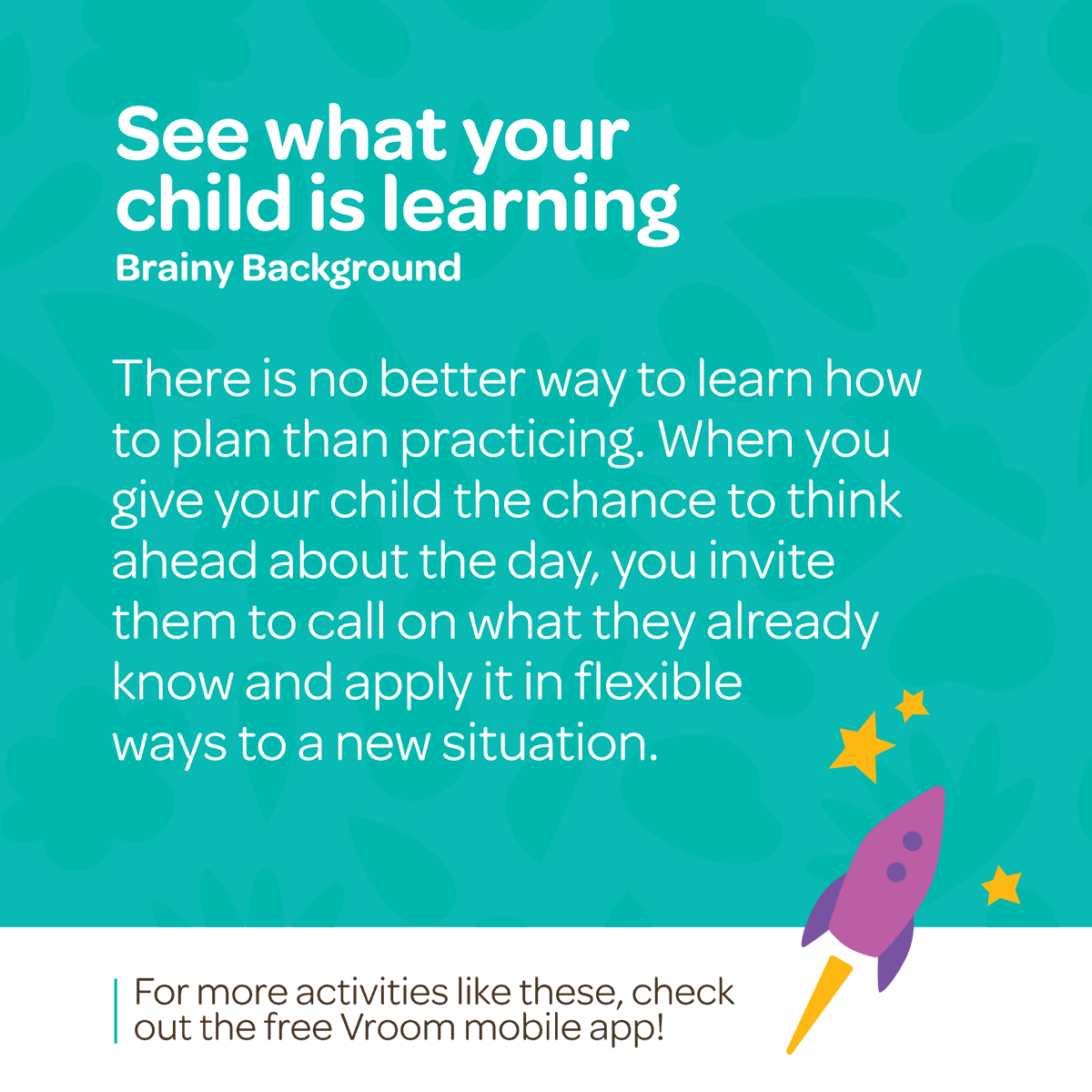 joinvroom's tweet photo. Don’t you just love it when building your kiddo’s brain is easy? 🧠
With a #VroomTip like this one, it’s child's play - literally! https://t.co/mGoYEEqut5