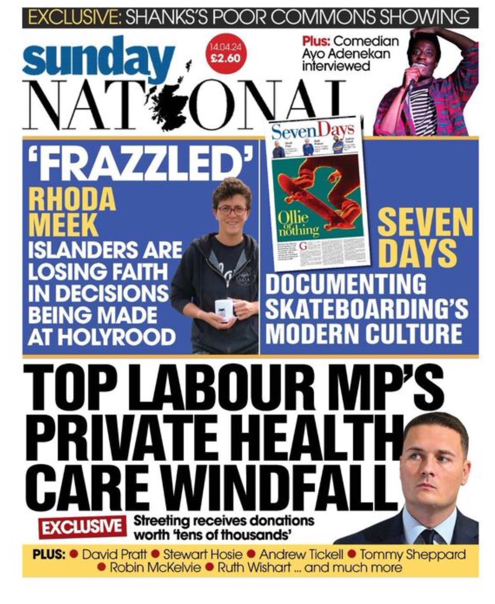 Introducing #TomorrowsPapersToday from: #SundayNational Top Labour MP private healthcare windfall Check out tscnewschannel.com/the-press-room… for a full range of newspapers. #journorequest #newspaper #buyapaper #news #buyanewspaper