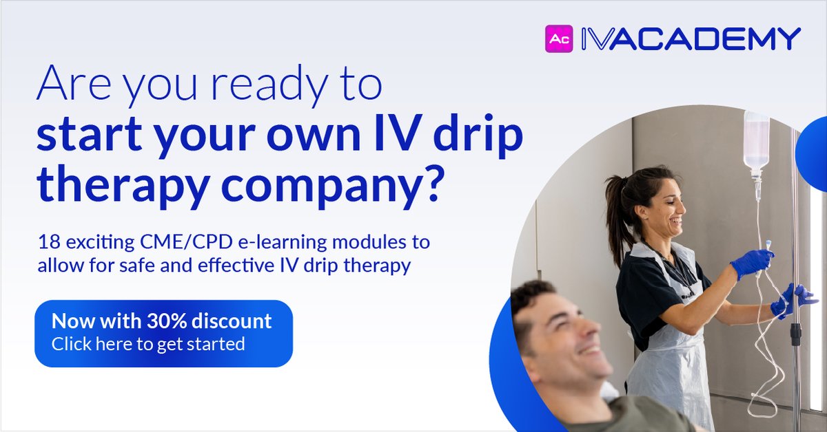 🌟 Embark on the ultimate journey in IV Drip Therapy education with the renowned IV Academy from IV Pro company! 💉More details here: bit.ly/3wA7J0P #OnlineEducation #CPDAccredited #IVAcademy #IVtrainingacademy #cmeaccredited #cme #eMedEvents
