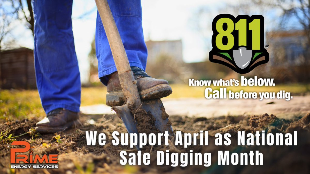 Digging with care, always. April is National Safe Digging Month, and we're spreading awareness for safer excavation practices. 🚧🛠️

#PrimeEnergyServices #SafeDiggingMonth #ExcavationSafety #Call811