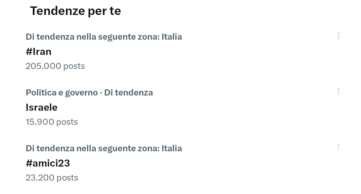 ElleMary99's tweet photo. L'hashtag "Iran" è più in alto solo perché comprende tutto il mondo, sennò avremmo "amici 23" al primo posto. 

#bah
#mah
#IMiglioriAnni https://t.co/vJr0z2NcyJ
