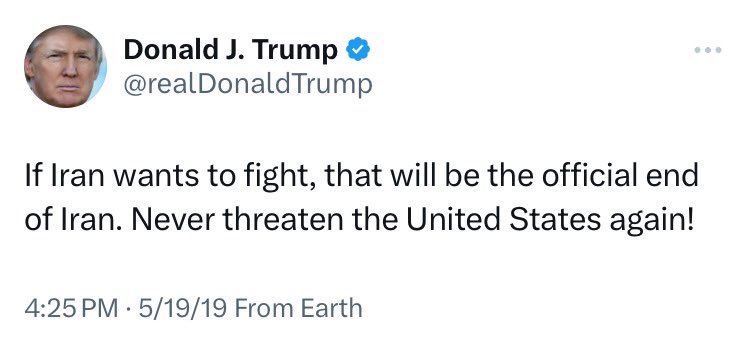 Here’s how President Trump responded to the number one state sponsor of terrorism. President Biden funded the Iranian regime. The contrast could be no clearer.