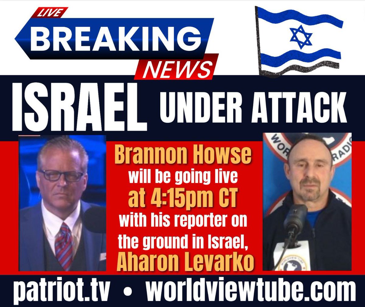 patriottvnet's tweet photo. Watch Full Video Episode Here: https://t.co/q99SIrPMZ1
#BrannonHowse #AharonLevarko #PatriotTV #Worldviewtube #Israel #Israelwar https://t.co/iTtZQ8JWoo