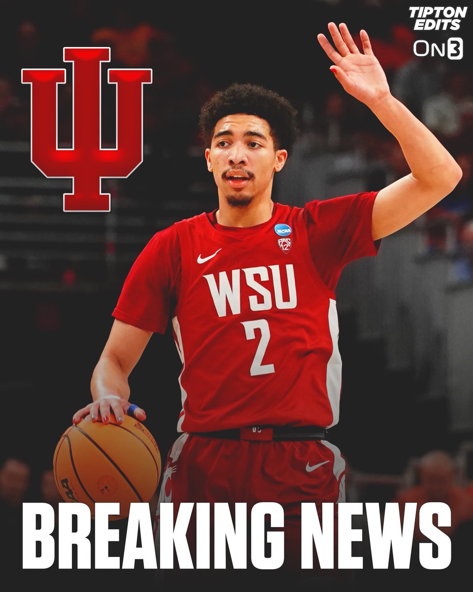 NEWS: Washington State transfer guard Myles Rice has committed to Indiana, @On3sports has learned. The 6-3 Rice averaged 14.8 points, 3.1 rebounds, and 3.8 assists per game this season — in his first year playing CBB. on3.com/transfer-porta…