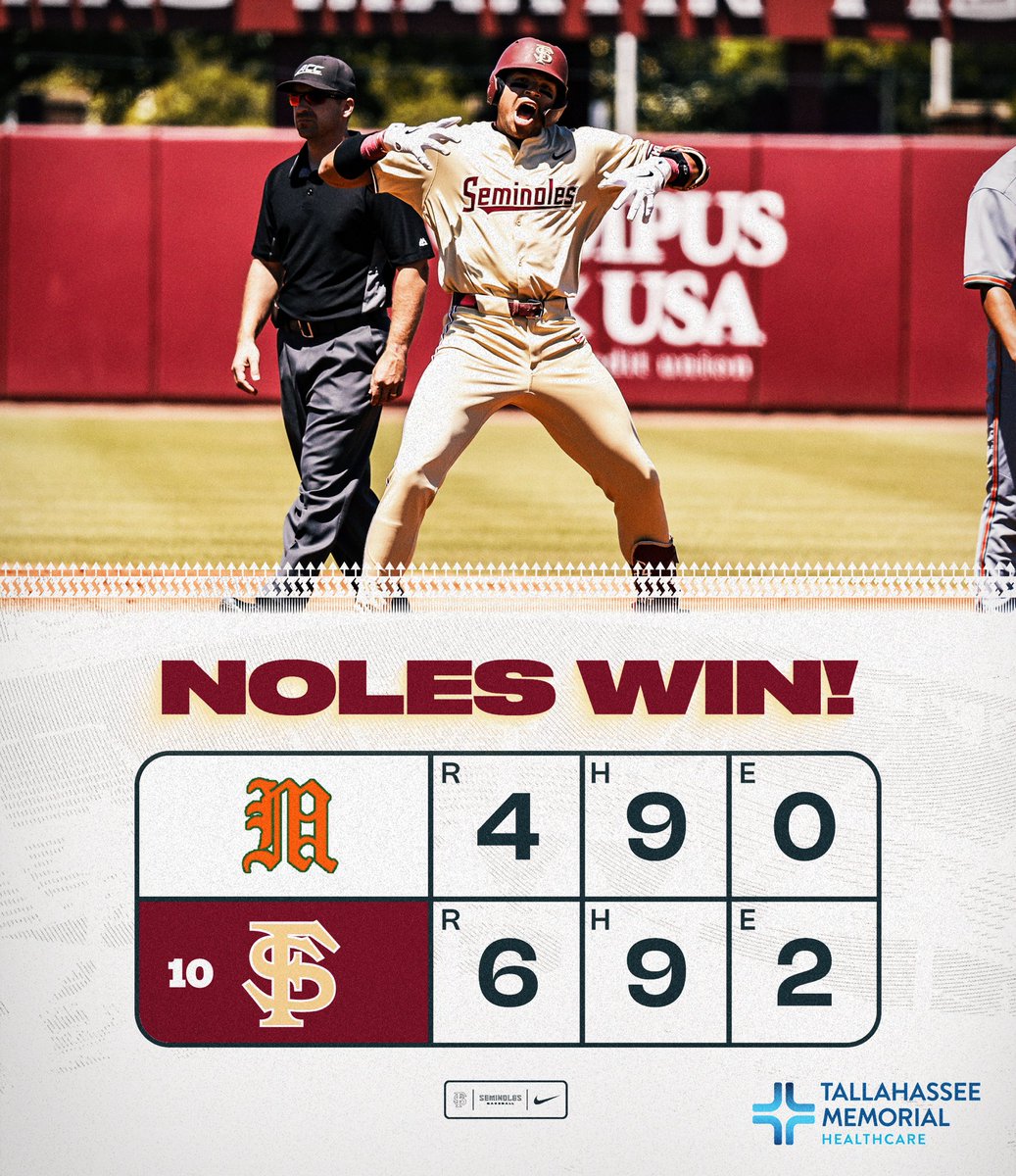 FSU Baseball (@fsubaseball) on Twitter photo 4-0 RIVALRY WEEK… HOW SWEEP IT IS . 🧹 🧹
<a href="/TMHFORLIFE/">Tallahassee Memorial HealthCare (TMH)</a> | #Noles 4-0 RIVALRY WEEK… HOW SWEEP IT IS . 🧹 🧹
<a href="/TMHFORLIFE/">Tallahassee Memorial HealthCare (TMH)</a> | #Noles