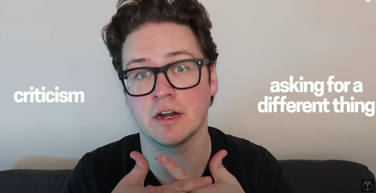 'Are you criticizing something or are you just asking for a different thing? Both are valid, but not when they're conflated.' - Mic the Snare An extremely good point that many of us need to better understand and practice when engaging in art & entertainment discourse