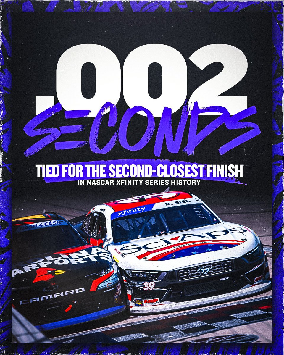 NASCAR's tweet photo. History has been made. https://t.co/R6rrzu4UFq