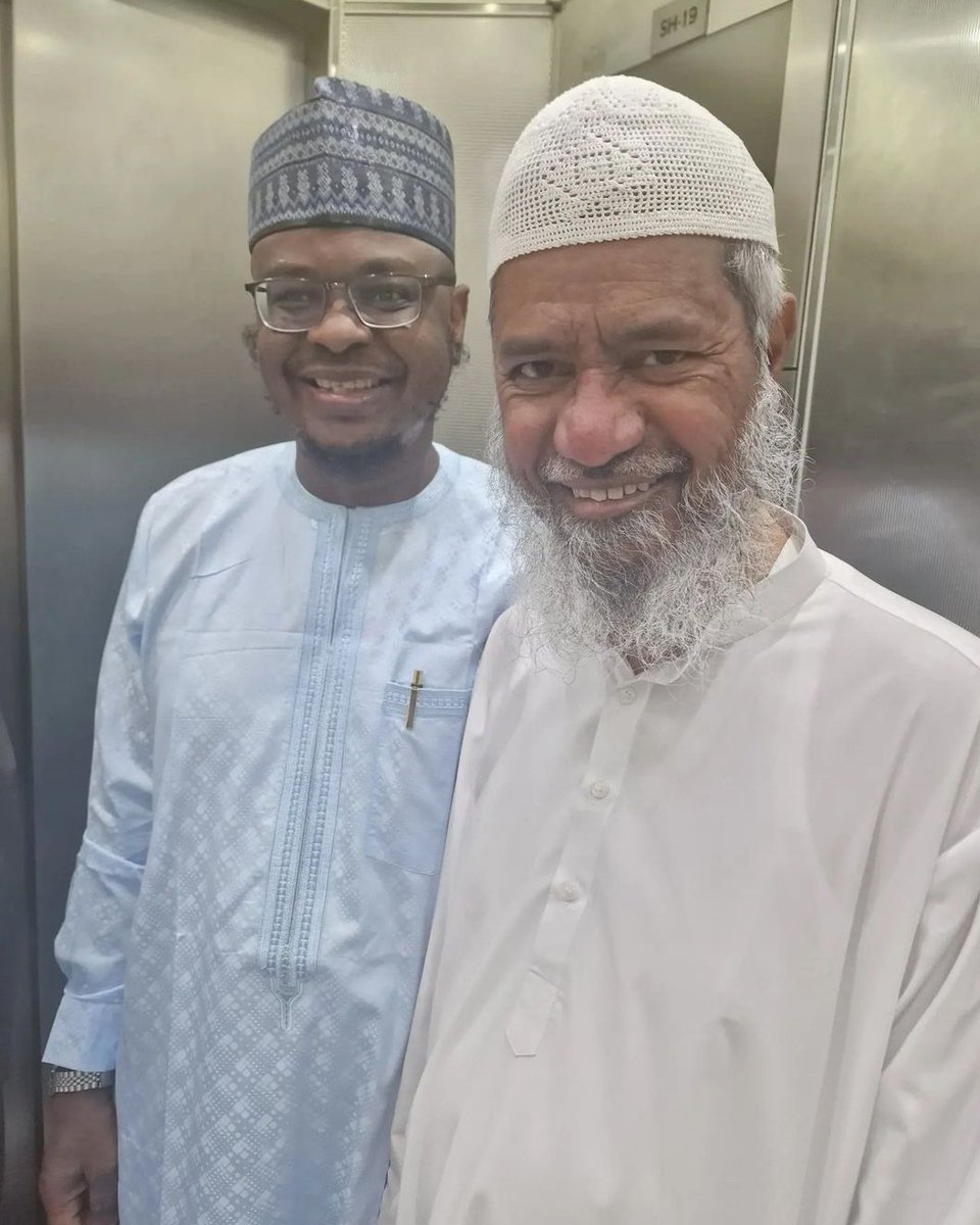 engr_nazif's tweet photo. Feeling incredibly grateful for the guidance of these two remarkable scholars, @ProfIsaPantami  and @drzakiranaik, their vast knowledge and incredible memory continue to inspire me. 

May Allah grant them continued health and strengthen their Iman 🤲

#IslamicScholars #Guidance https://t.co/5DGdrWm9Xq