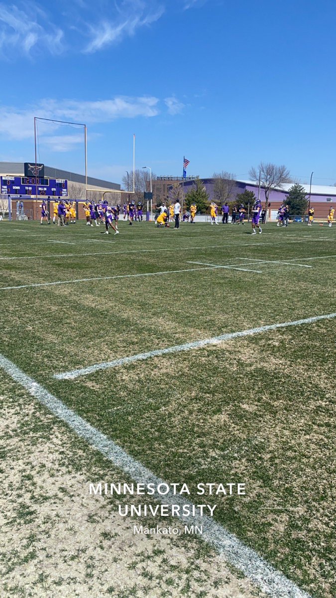 TyPour0's tweet photo. Had a Great Junior Day Today at Minnesota State University Mankato @CoachHevel50 @crpfootball @MinnStFootball https://t.co/U9o0wo3iPE