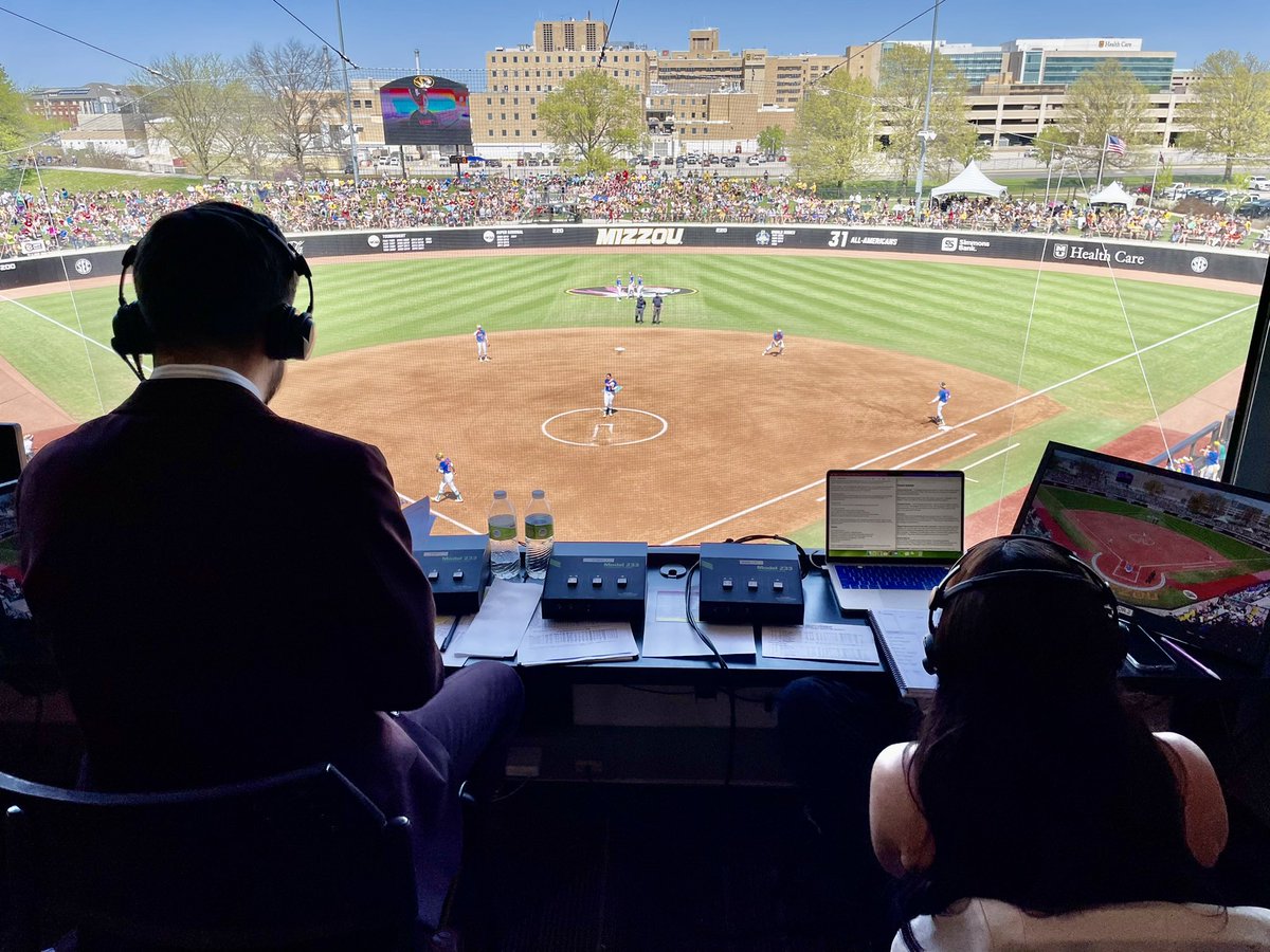 Tremendous afternoon at the ballpark working for SEC Network as <a href="/MizzouSoftball/">Mizzou Softball</a> gets a 5-2 win over No. 8 Florida. Record crowd of 3,607 in attendance on a beautiful day! True pleasure to work with <a href="/NateGatter/">Nate Gatter</a>, <a href="/erinmiller48/">Erin Miller Thiessen</a> and the <a href="/MizzouBroadcast/">Mizzou Broadcast Ops</a> team!