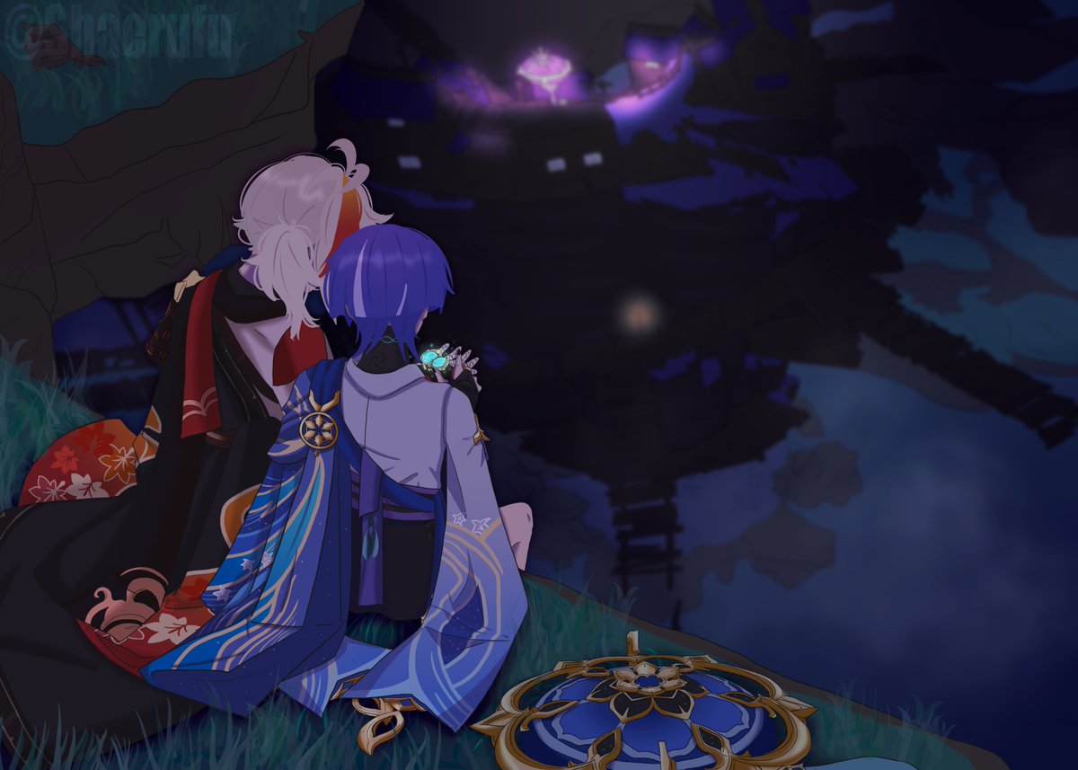 Shaerufu's tweet photo. #kazuscara 
__
“It's funny, isn't it? This place is important to both of us.
Your distant past and the home of my distant ancestors.
But I hope that our future will be as intertwined as our past.
Wherever our wind blows" https://t.co/Jd5zUOzb6C