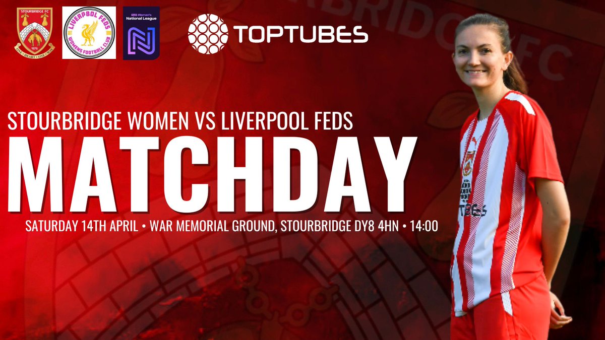 🔴 MATCHDAY! 🔴

Good mooooooorning, Stourbridge!  It's the final home game of the season as we take on <a href="/LiverpoolFeds/">Liverpool Feds FC Women</a> at the WMG.  Kick-off 2 pm, tickets still available via the website, or pay on arrival (cash or card). #Glassgirls 🔴⚪️ stourbridgefc.ktckts.com/event/sbg2324w…
