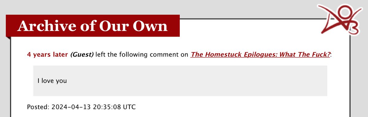 0pacifica's tweet photo. It's been a few years since I wrote Homestuck meta, but happy 4/13 to this person commenting on my Epilogues essay and also to everyone else. https://t.co/QVD6o7MyI9 https://t.co/0JeJQLJXew
