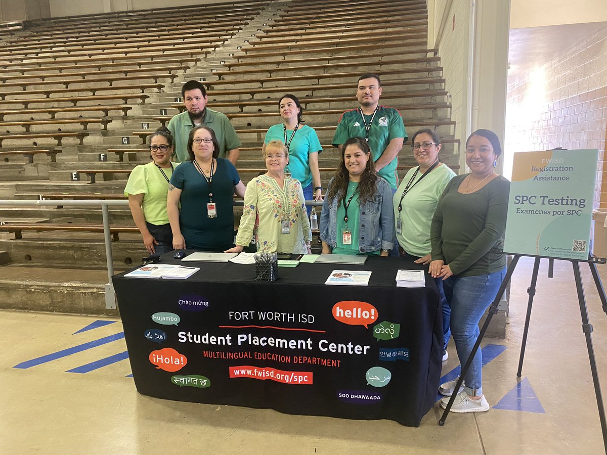 Erica83DH's tweet photo. Enrollment fair for 2024 school year! SPC was available and assessing students on the spot upon completion of registration! Catch us at our next event on May 18th! EB literacy conference!  @FortWorthISD @FWISD_EBN3 https://t.co/OvWhLuboAw