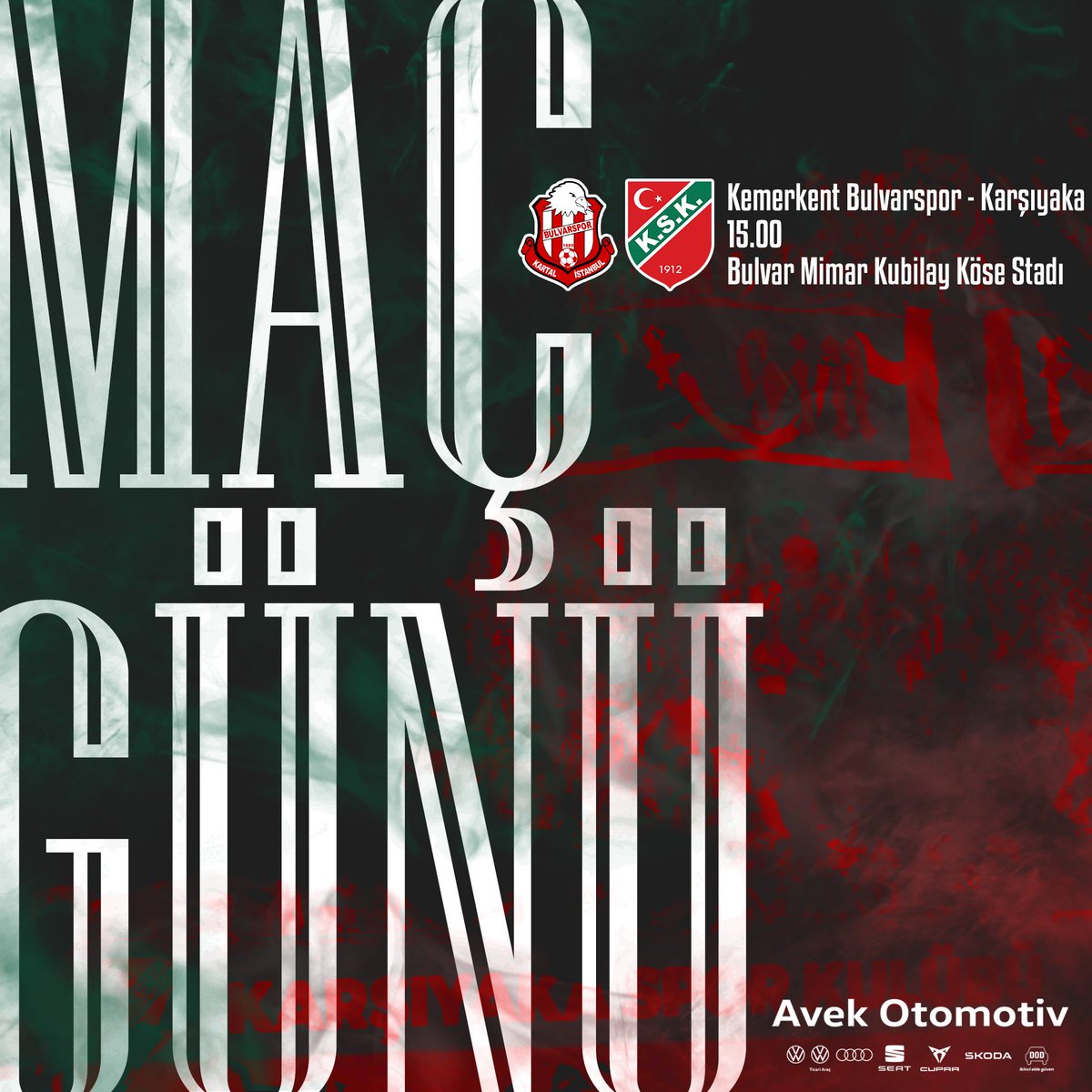 #MaçGünü 🏆 TFF 3. Lig 2. Grup 28. Hafta 🆚 Kemerkent Bulvarspor ⏰ 15.00 🏟 Bulvar Mimar Kubilay Köse Stadı #️⃣ #HaydiKAFKAF