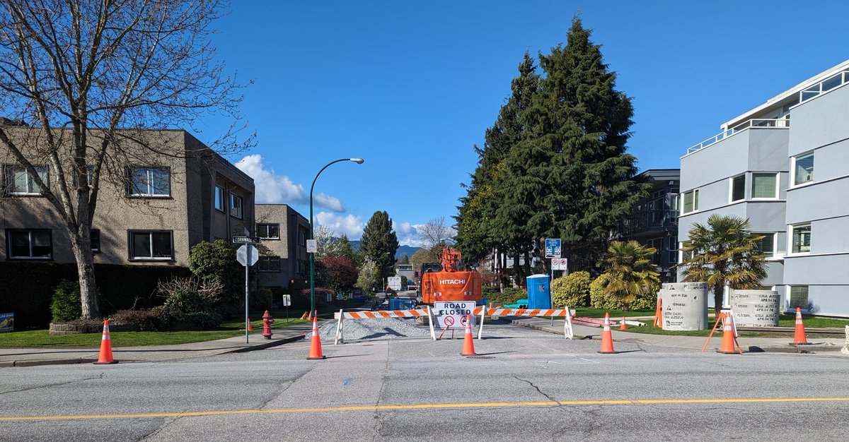 TheBillyRCL176's tweet photo. This week Laburnum Street in front of the Branch was closed due to City of Vancouver construction. It is believed that the work will continue for two months. The Branch remains open and all events and programming continue uninterrupted. #Vancouver #KitsPoint https://t.co/o2GFEfeaqj